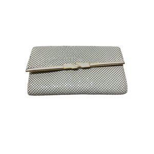 Vintage Metal Mesh Clutch Bag 1980s Crossbody Handbag